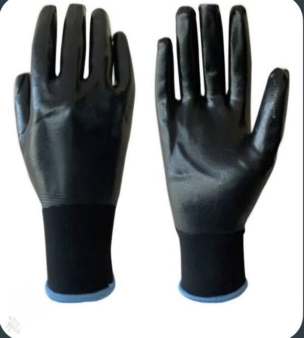 BLACK NITRILE FULL DIPPED GLOVES